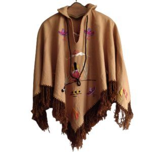 Southwestern Style Wool Poncho